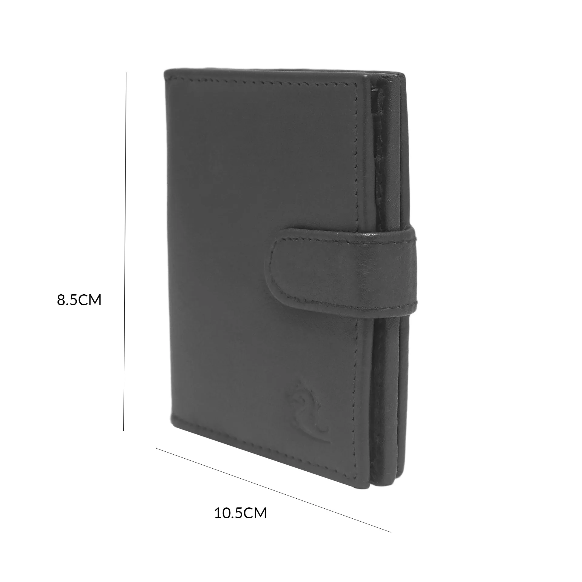 14044 Black Leather Card Holder for Men and Women