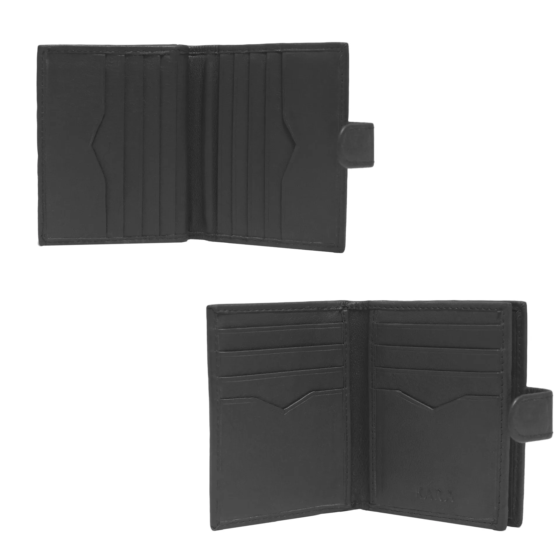 14044 Black Leather Card Holder for Men and Women