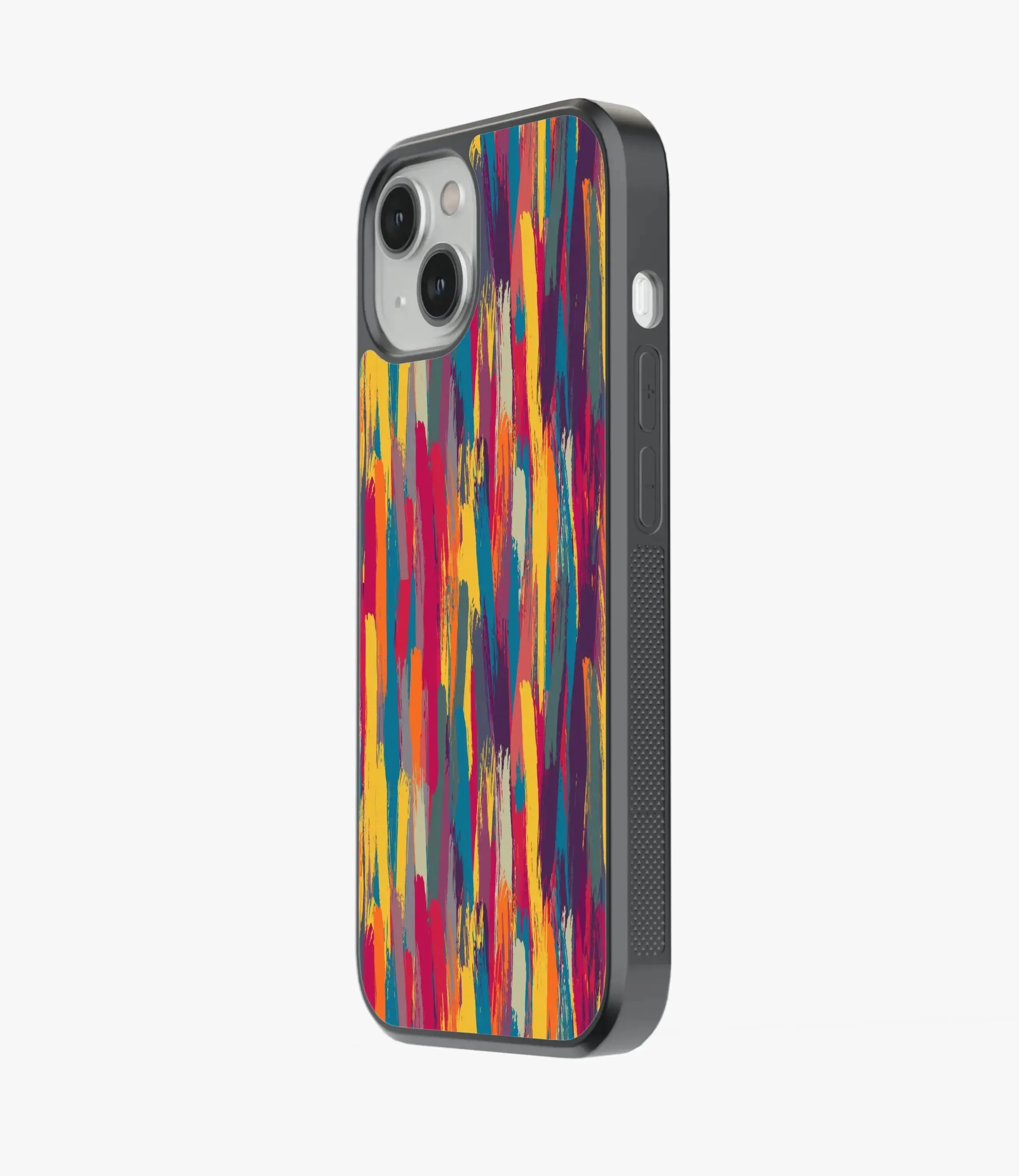 Abstract Brush Strokes Pattern Glass Case