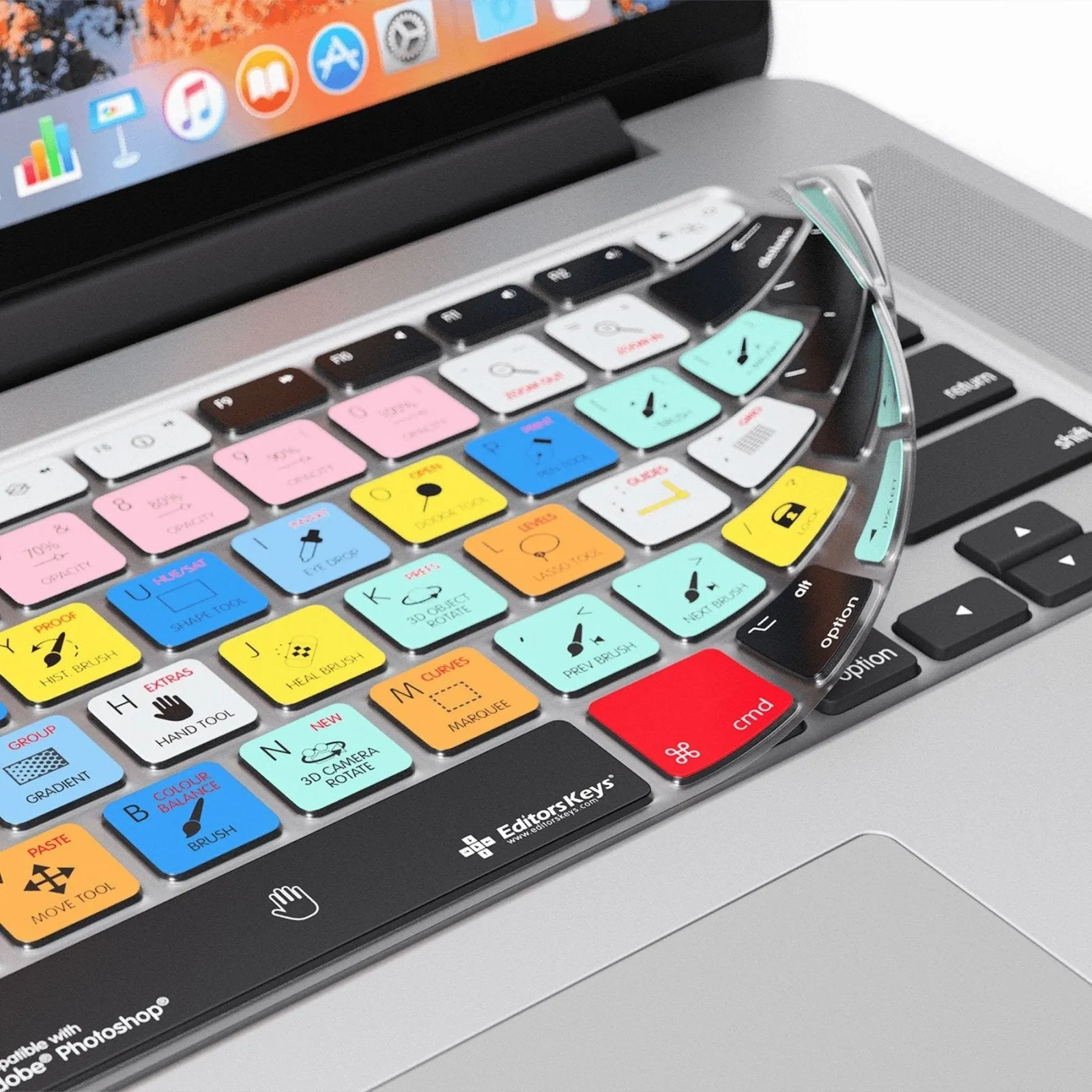 Adobe Photoshop Keyboard Covers for MacBook and iMac