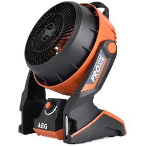 AEG 18V / 240V Hybrid Worksite Fan - Orange / Ideal for Camping or Workshop