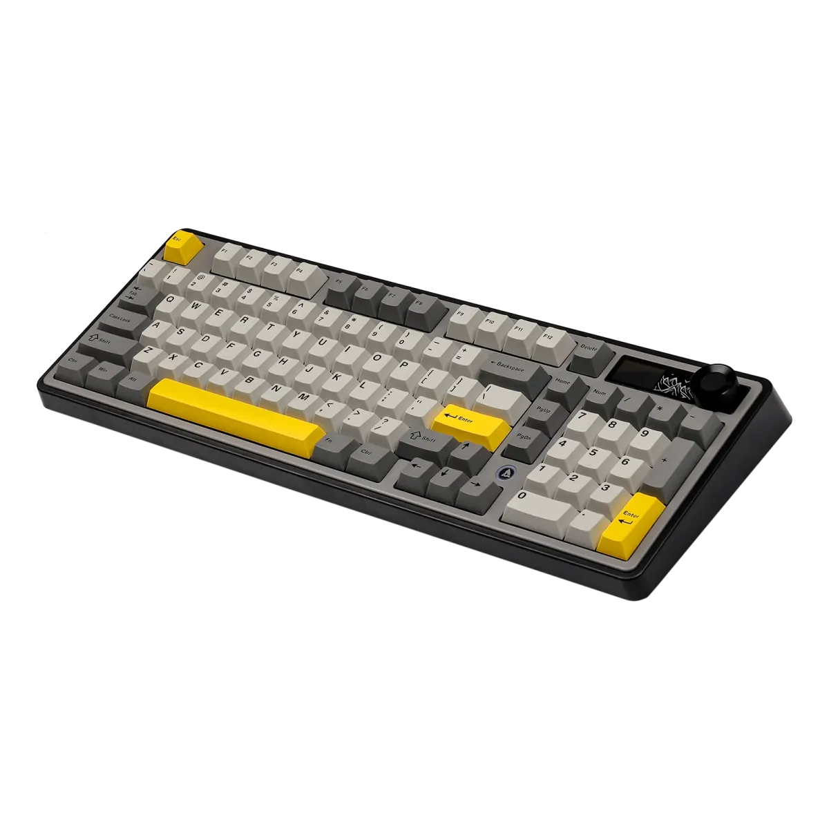 Ajazz AK980 Black-Gray-Yellow Mechanical keyboard With Screen RGB Wired&Wireless (Maillard switch)