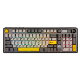 Ajazz AK980 Black-Gray-Yellow Mechanical keyboard With Screen RGB Wired&Wireless (Maillard switch)