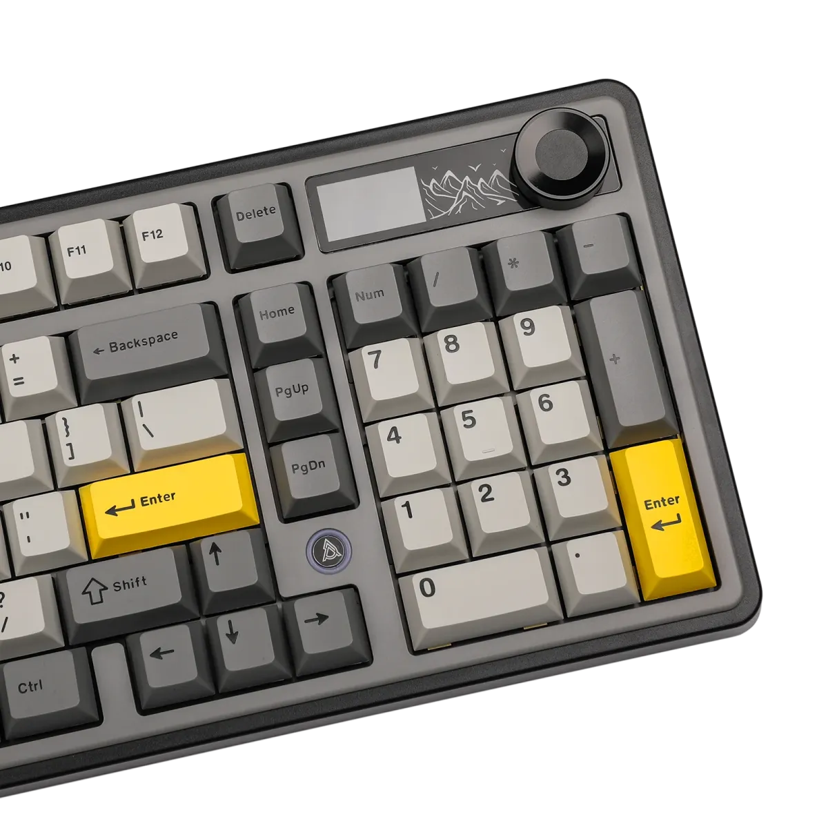 Ajazz AK980 Black-Gray-Yellow Mechanical keyboard With Screen RGB Wired&Wireless (Maillard switch)