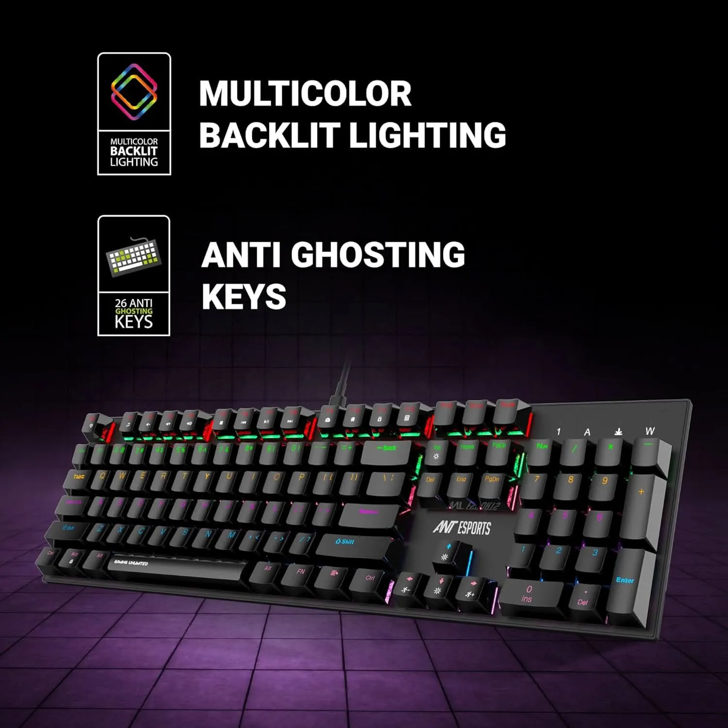 ANT ESPORTS MK3200 RGB MECHANICAL GAMING KEYBOARD