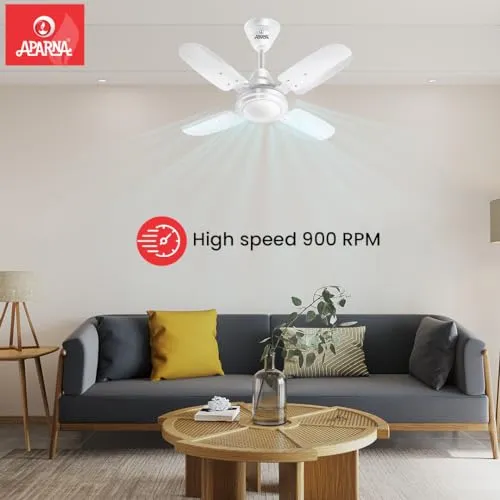 Aparna Swift 600 mm (24 inch) High-Speed Ceiling Fan (White)