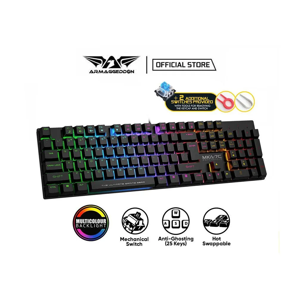 Armaggeddon Mechanical Wired Gaming Keyboard MKA-7C