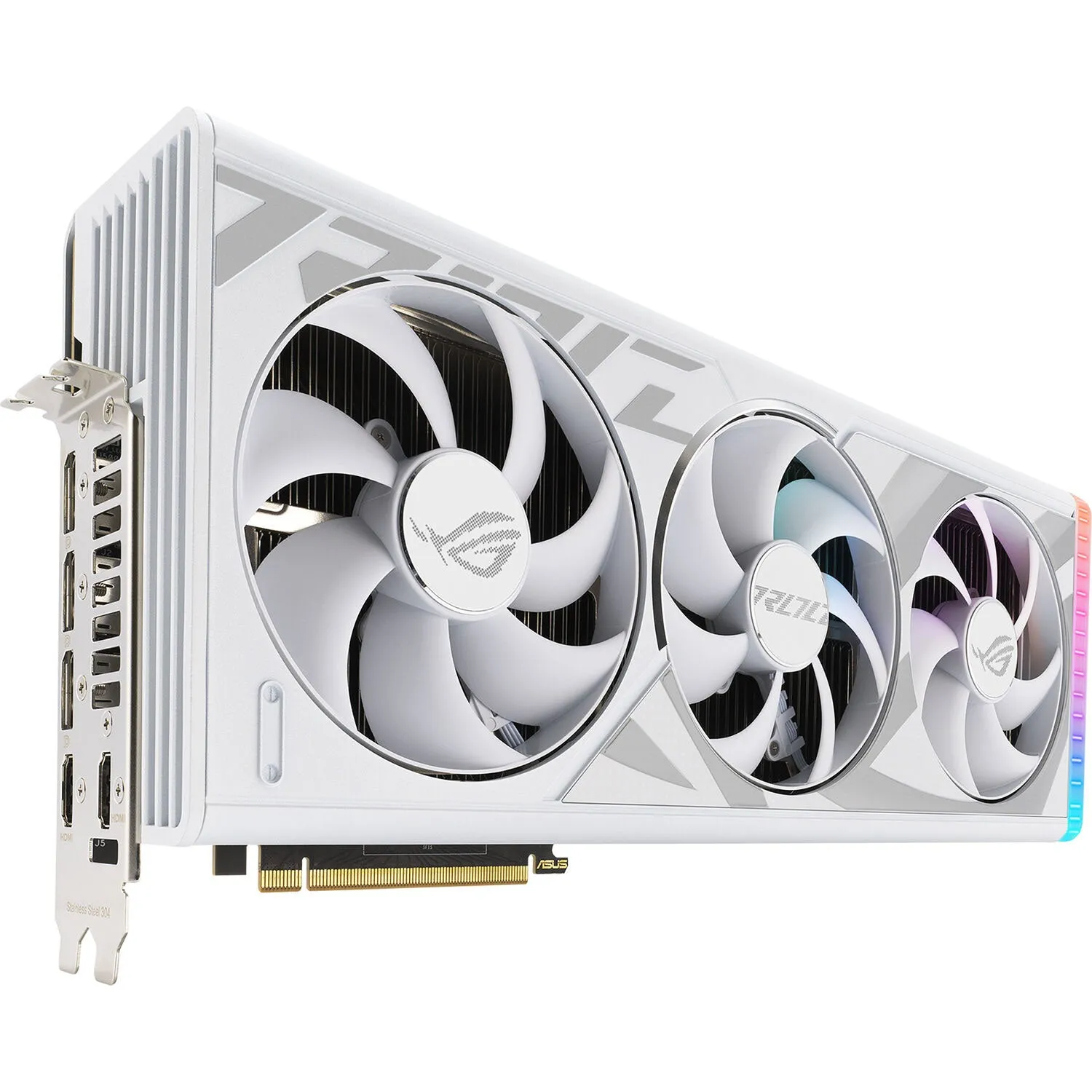 ASUS ROG Strix GeForce RTX 4080 White OC Edition Gaming Graphics Card (PCIe 4.0, 16GB GDDR6X, HDMI 2.1a, DisplayPort 1.4a) ROG-STRIX-RTX4080-O16G-WHITE