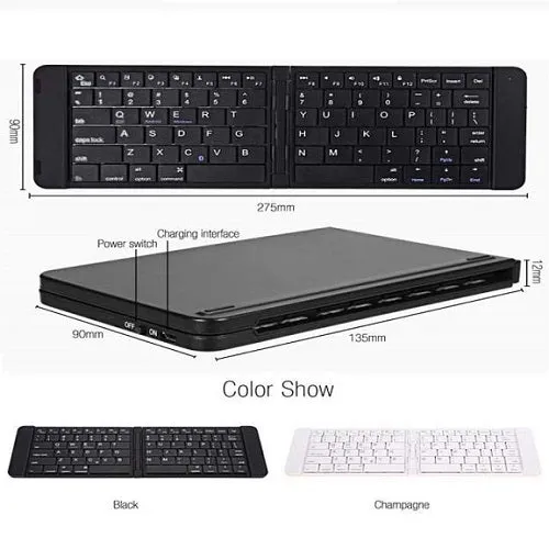 B023 Ultra Light Mini Bluetooth Folding Keyboard