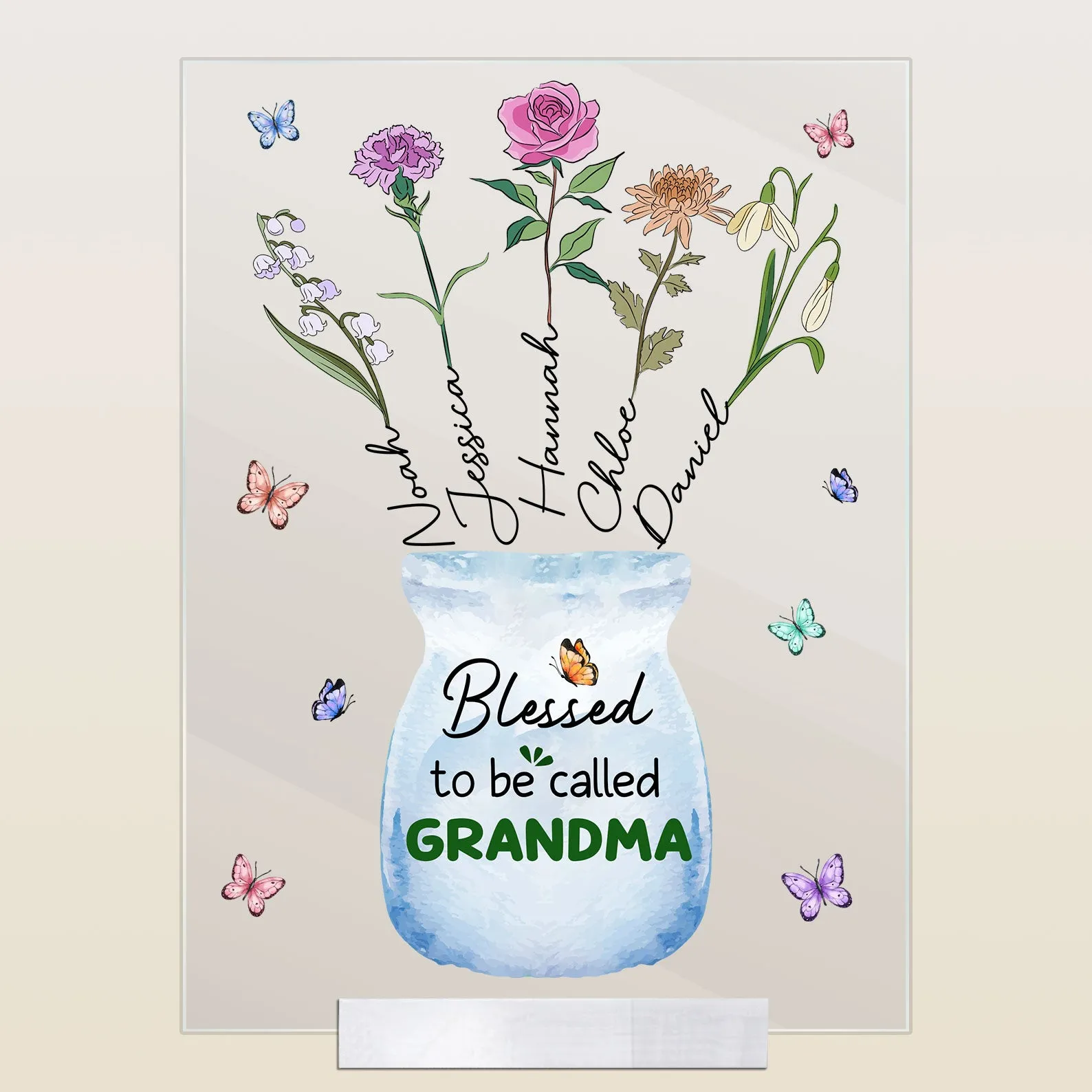 Blessed To Be Called Grandma - Personalized Acrylic Plaque