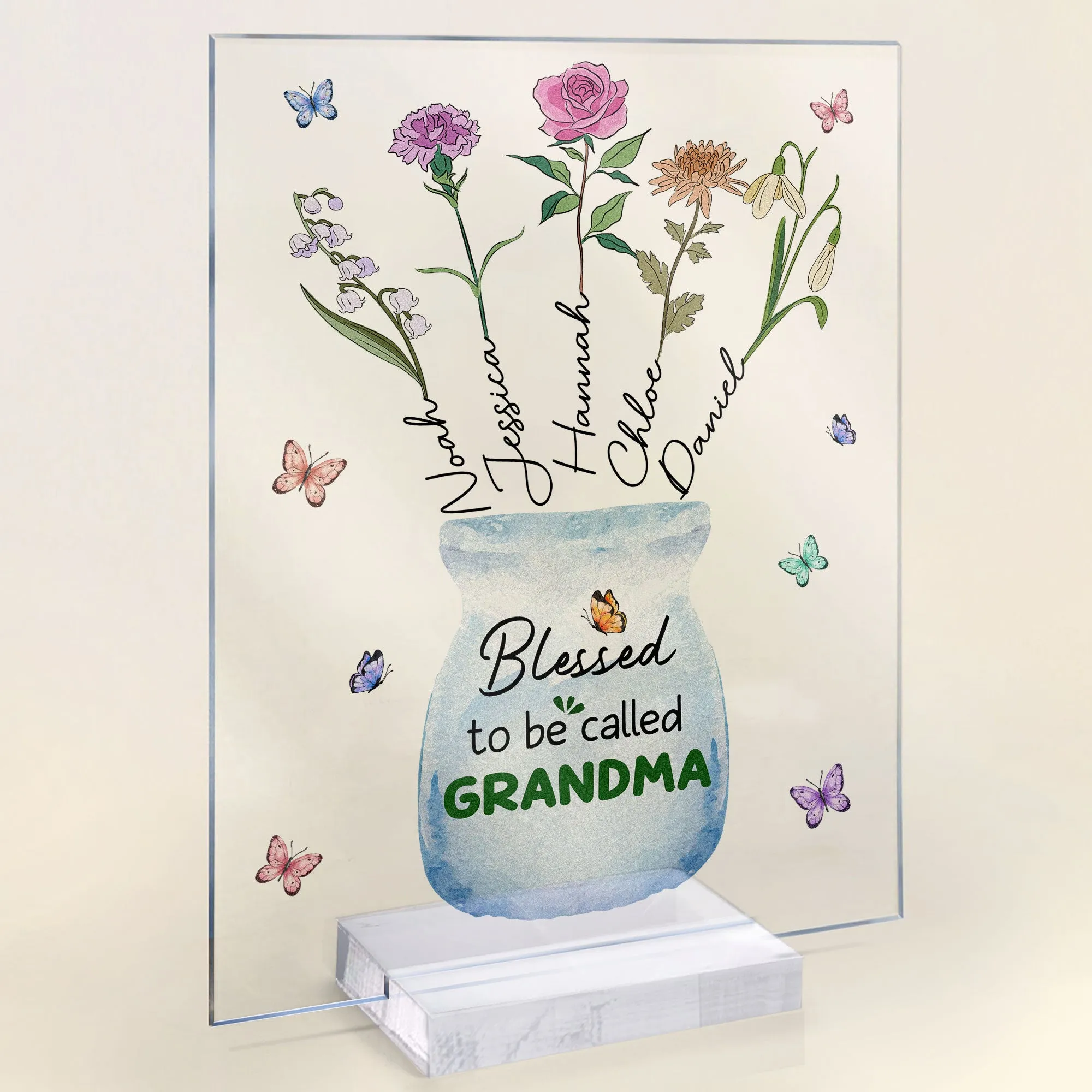 Blessed To Be Called Grandma - Personalized Acrylic Plaque