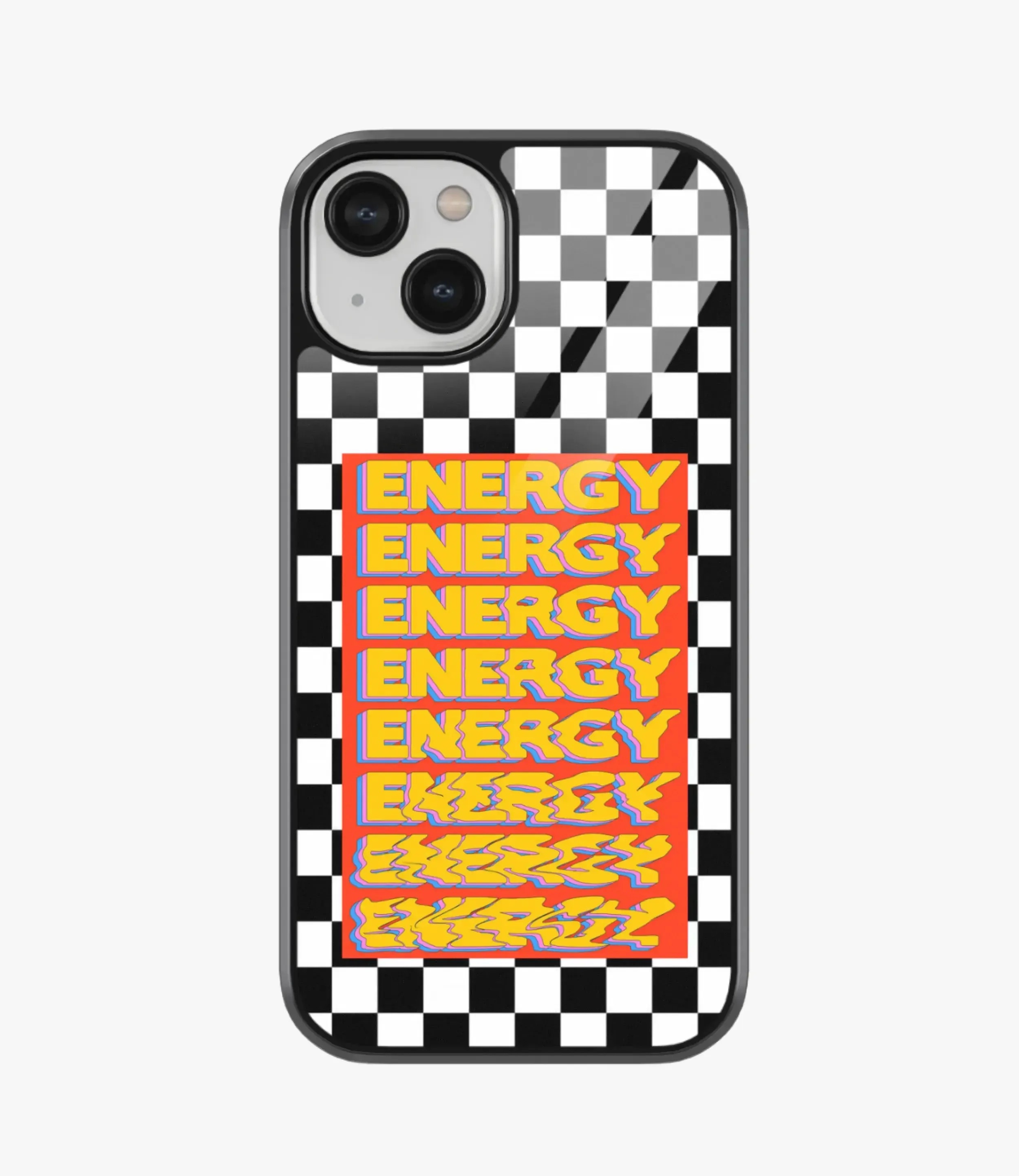 Checkered Energy Glass Case