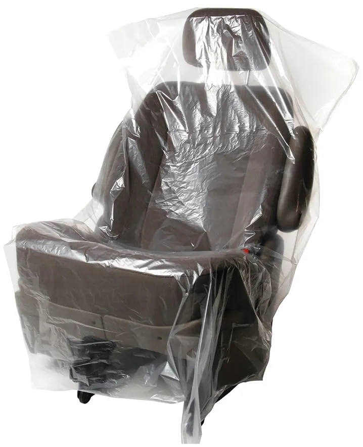 Clear Motor Vehicle Seat Cover - 0.5 mil Thickness, Standard Size