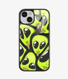 Crazy Alien Glass Phone Case