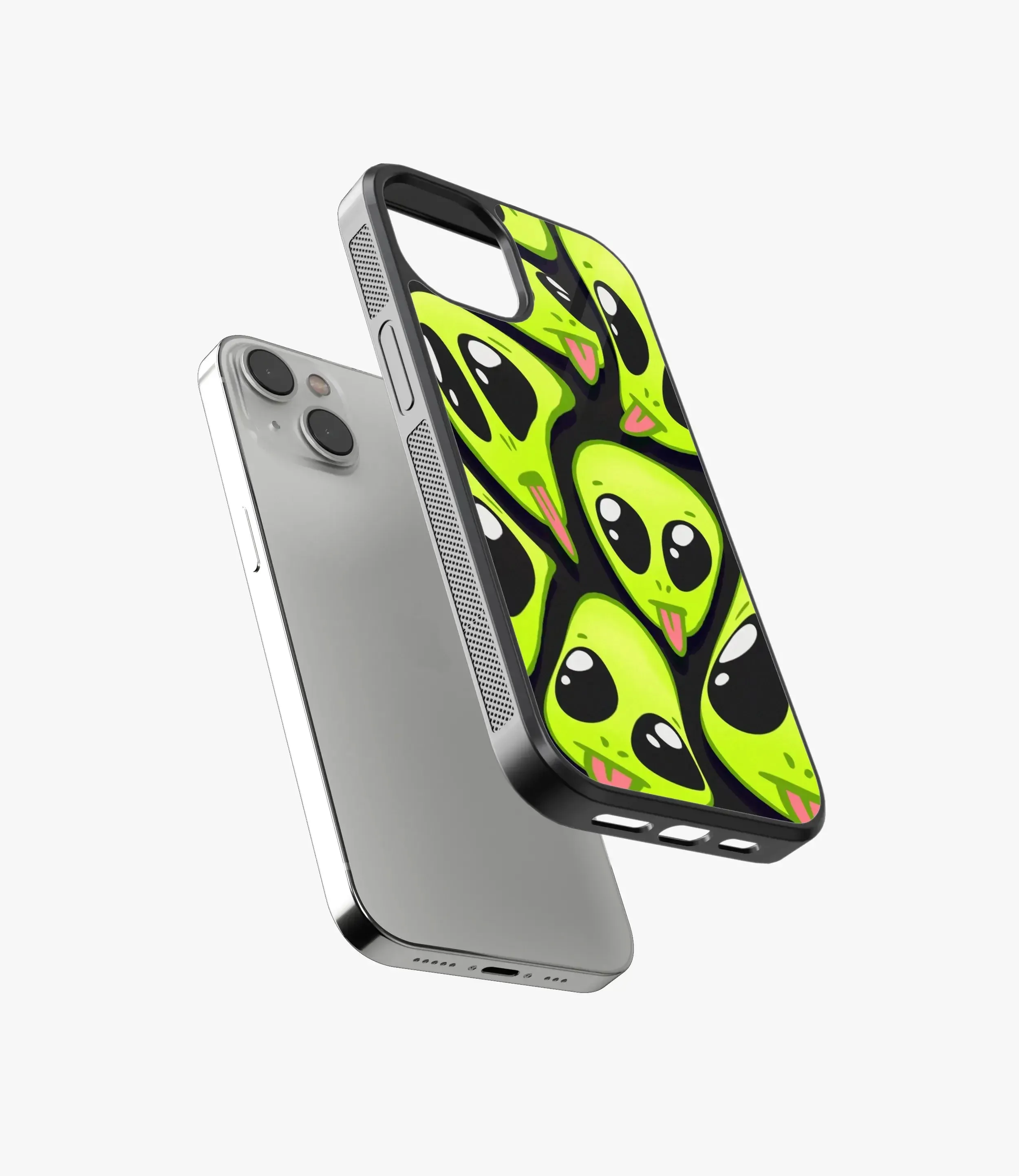 Crazy Alien Glass Phone Case