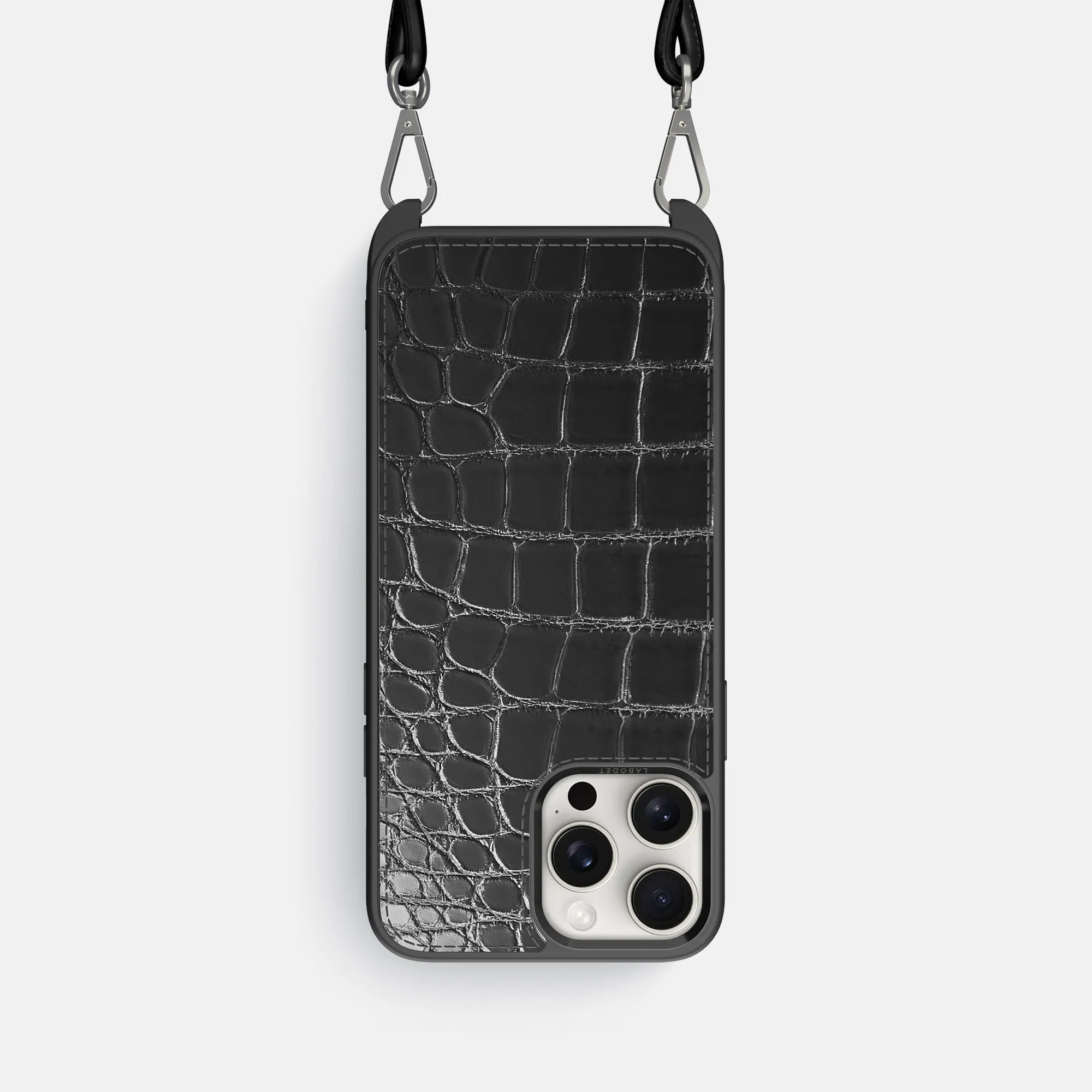 Crossbody Sport Case For iPhone 16 Pro In Patina Alligator