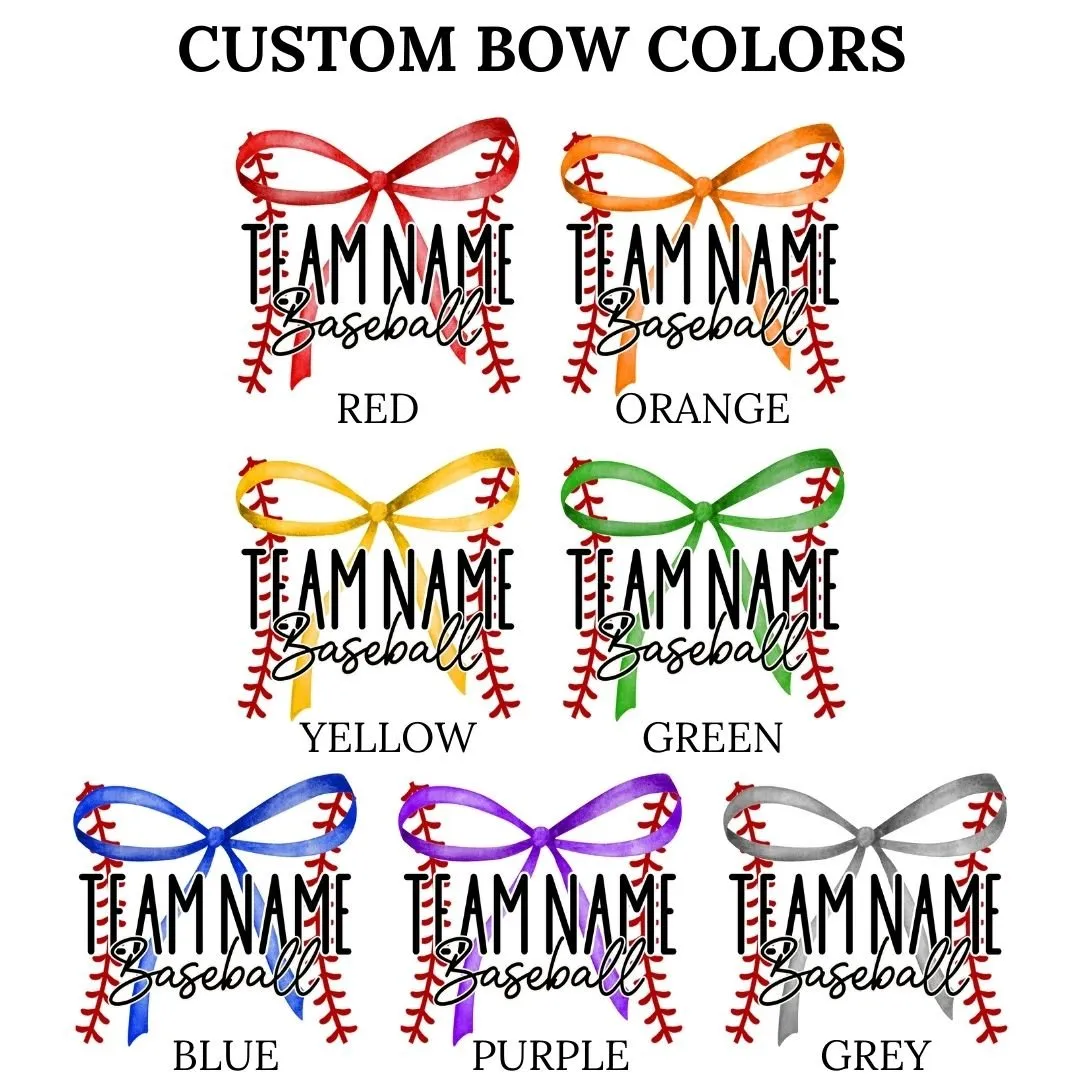 Custom Baseball Team With Bow Tee