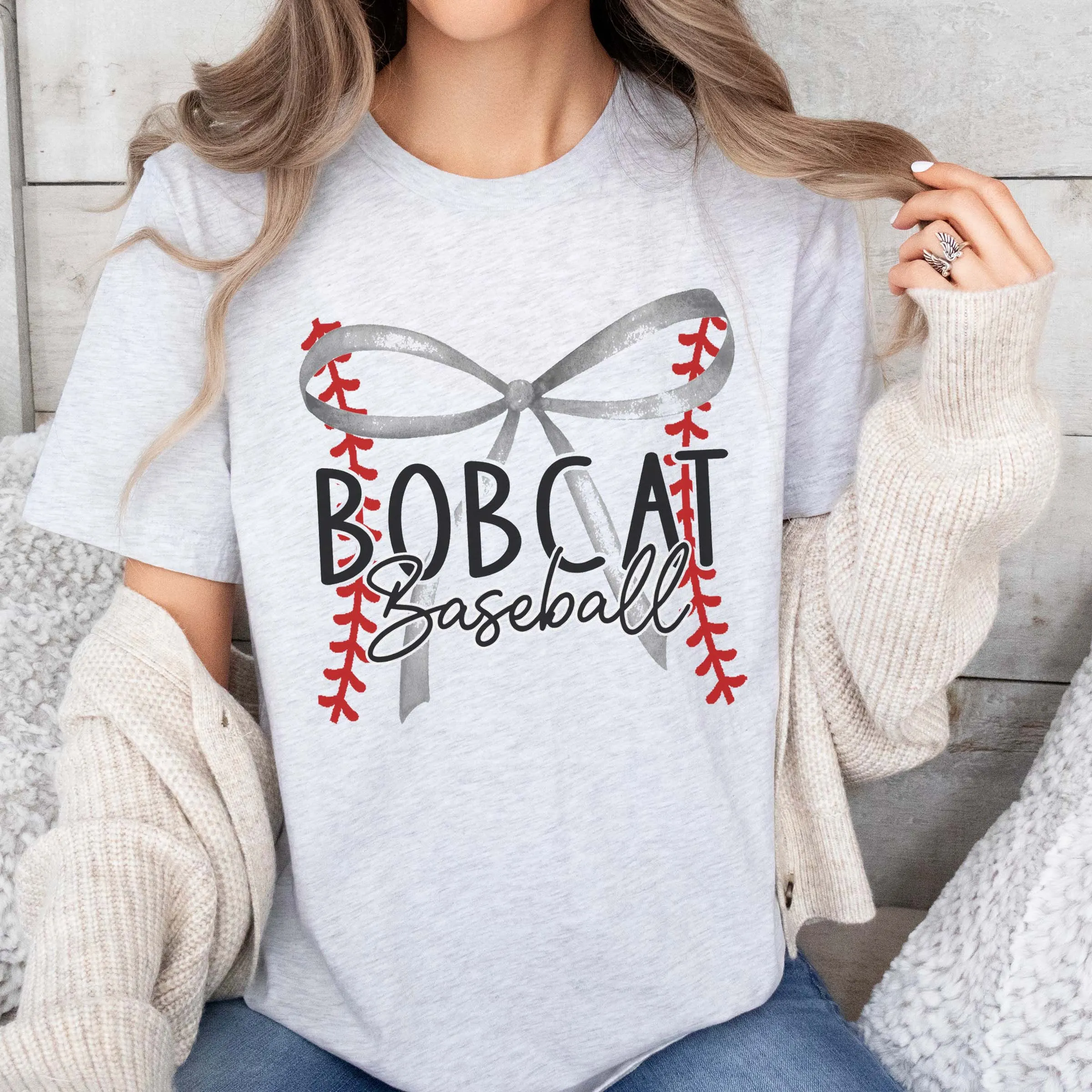 Custom Baseball Team With Bow Tee