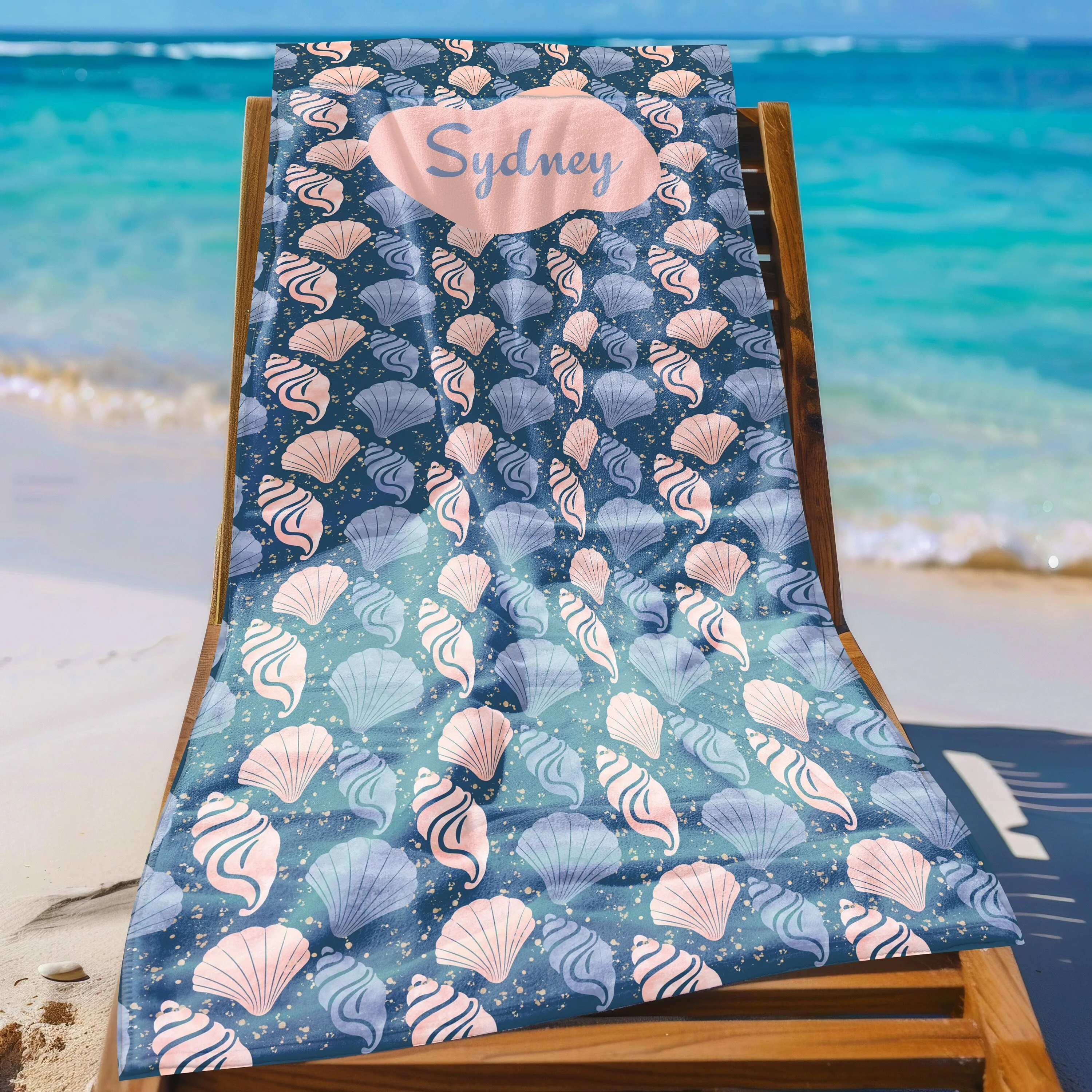 Custom Name Beach Towel - Great Gift