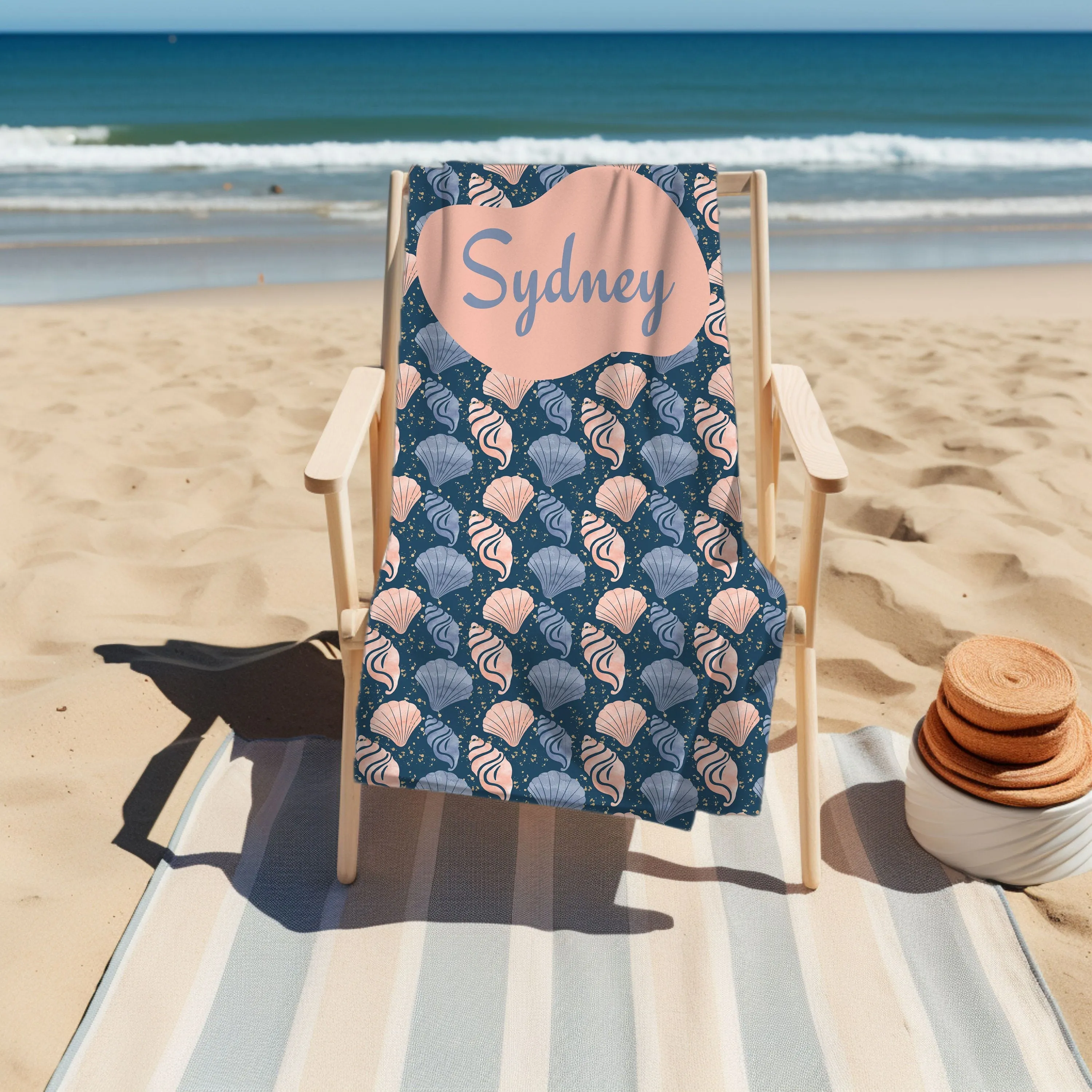 Custom Name Beach Towel - Great Gift