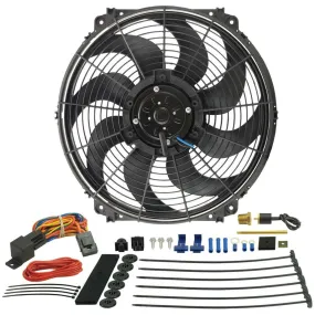 Derale 16" Tornado Electric Fan & 180F Dual Probe Fan Controller Kit