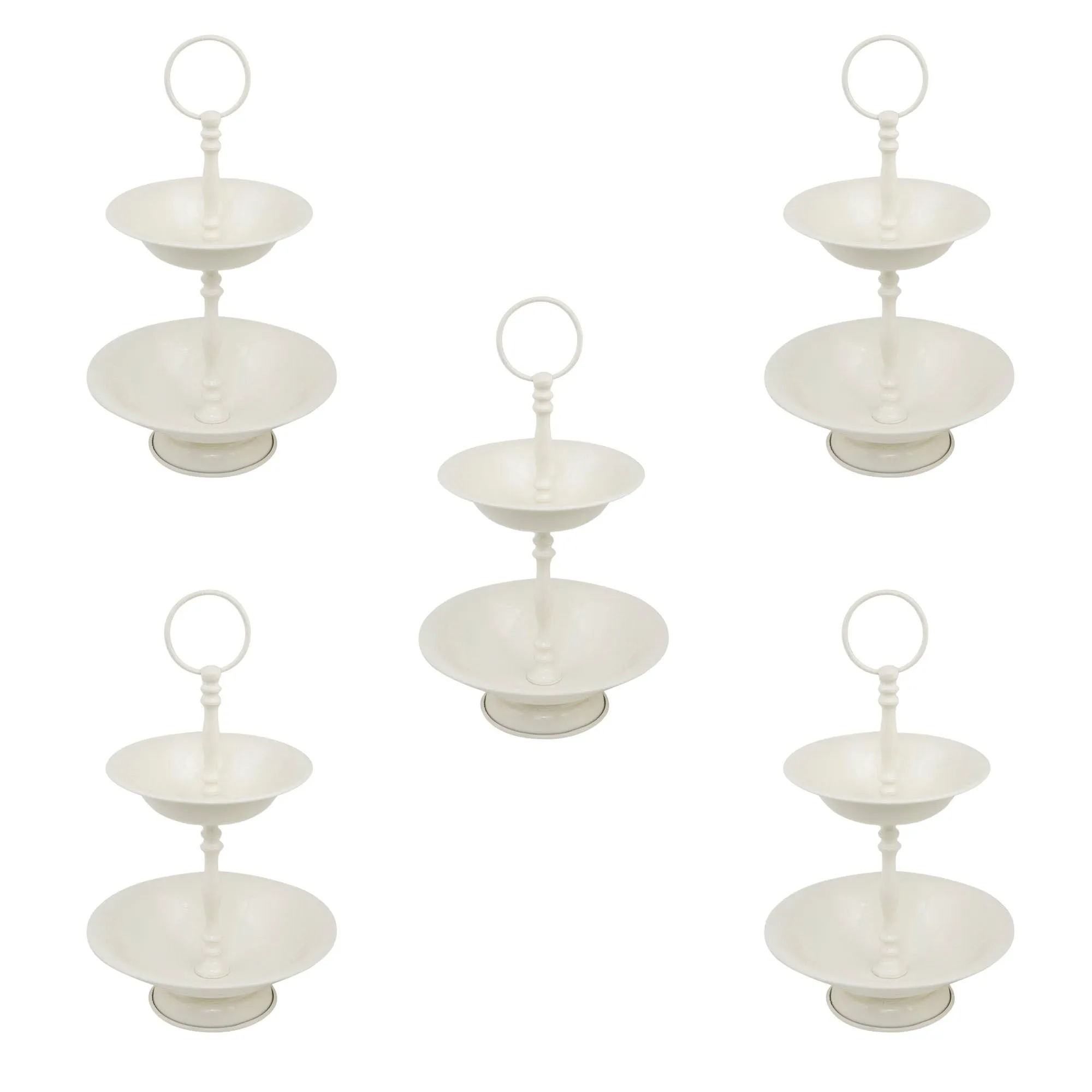 Elan Two Tier Bowl for Cake and Cupcake Stand (Pack of 5)