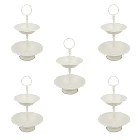 Elan Two Tier Bowl for Cake and Cupcake Stand (Pack of 5)