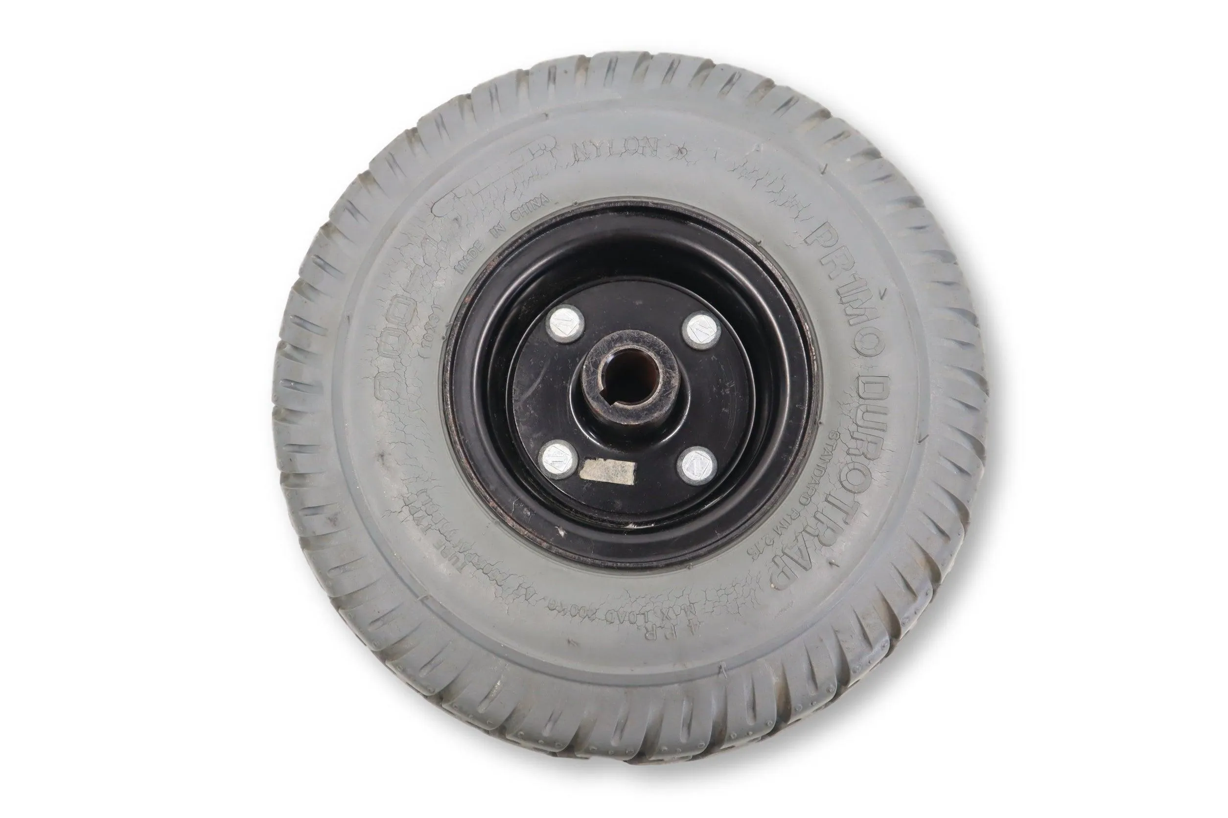 Flat-Free Drive Wheel Assembly for Pride Jazzy 610, 1103, 1107, 1113, 1113 ATS, Select & J6 | Primo Durotrap 10" x 3" Tire | WHLASMB1418 | Sold Individually