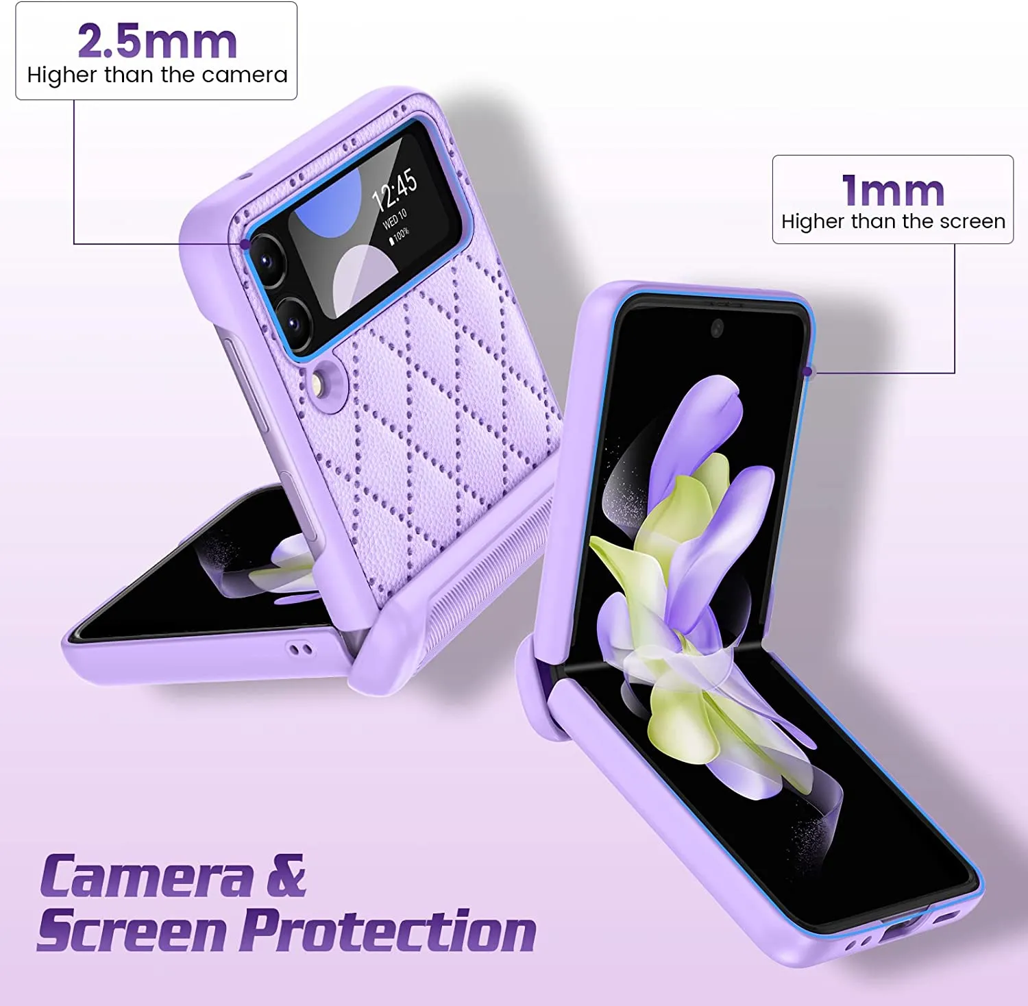 Galaxy Z Flip 4 Case, Z Flip 4 Hinge Protection Camera Screen Protector