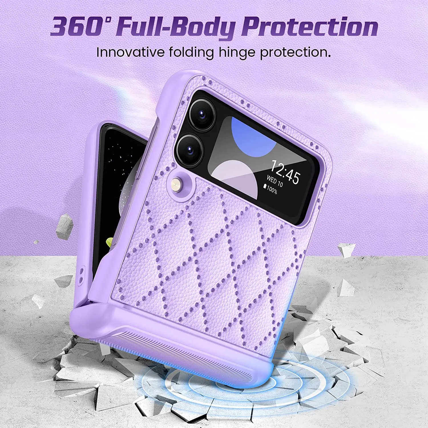 Galaxy Z Flip 4 Case, Z Flip 4 Hinge Protection Camera Screen Protector