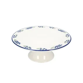 Gisela Graham 25cm Bluebells Stoneware Cake Stand