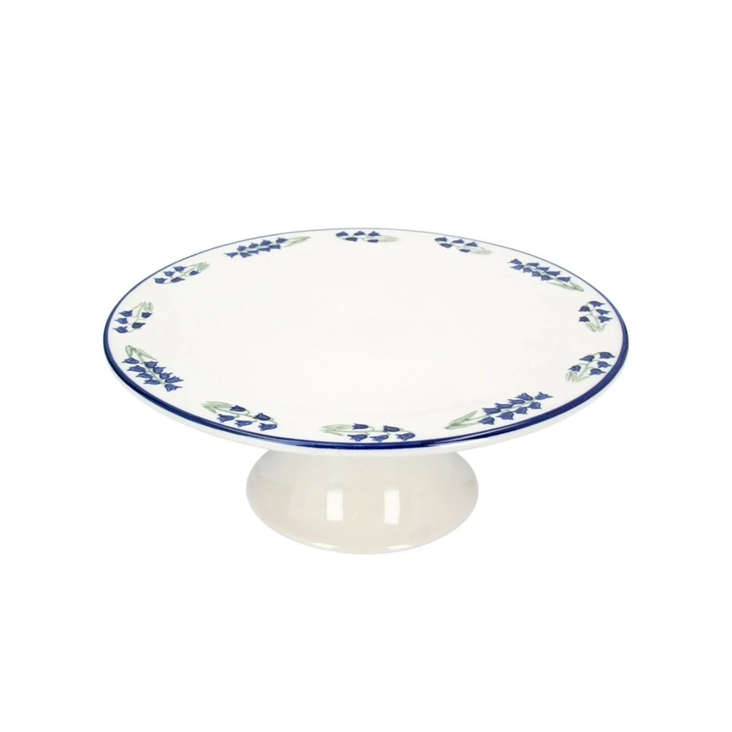 Gisela Graham 25cm Bluebells Stoneware Cake Stand