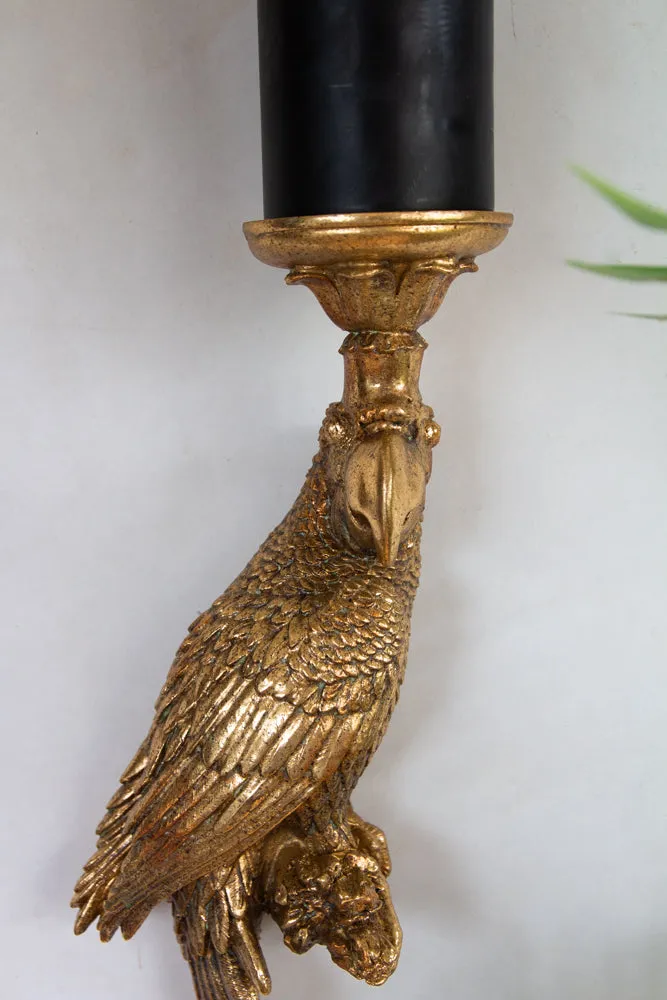 Golden Macaw Parrot Candle Holder