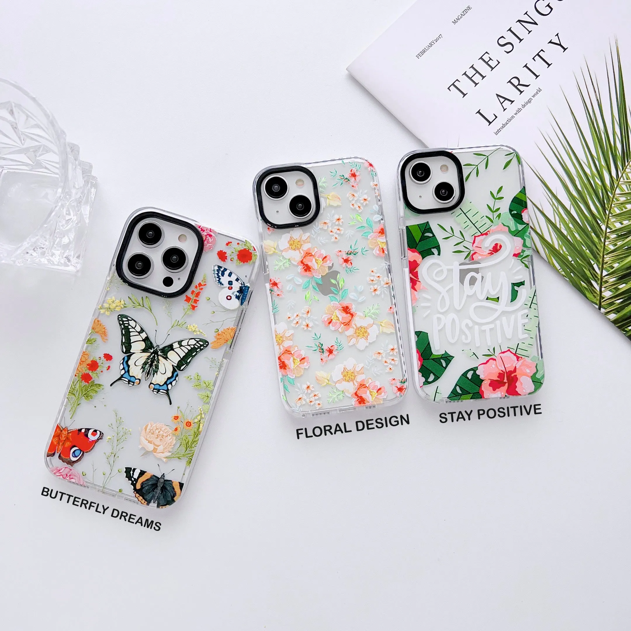 iPhone Impact Proof Silicon Case ( Butterfly And Florals )