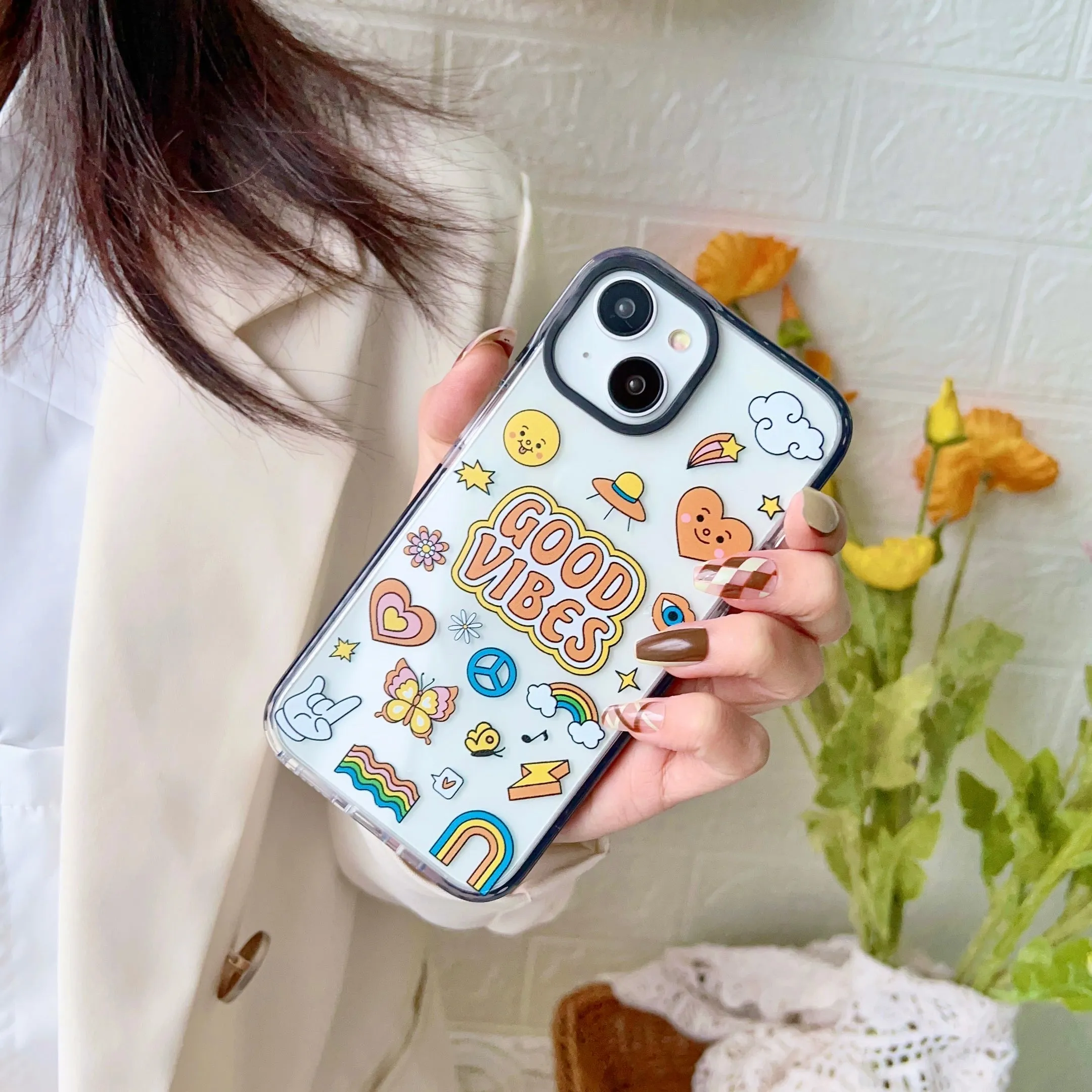 iPhone Impact Proof Silicon Case ( Groovy Stickers )