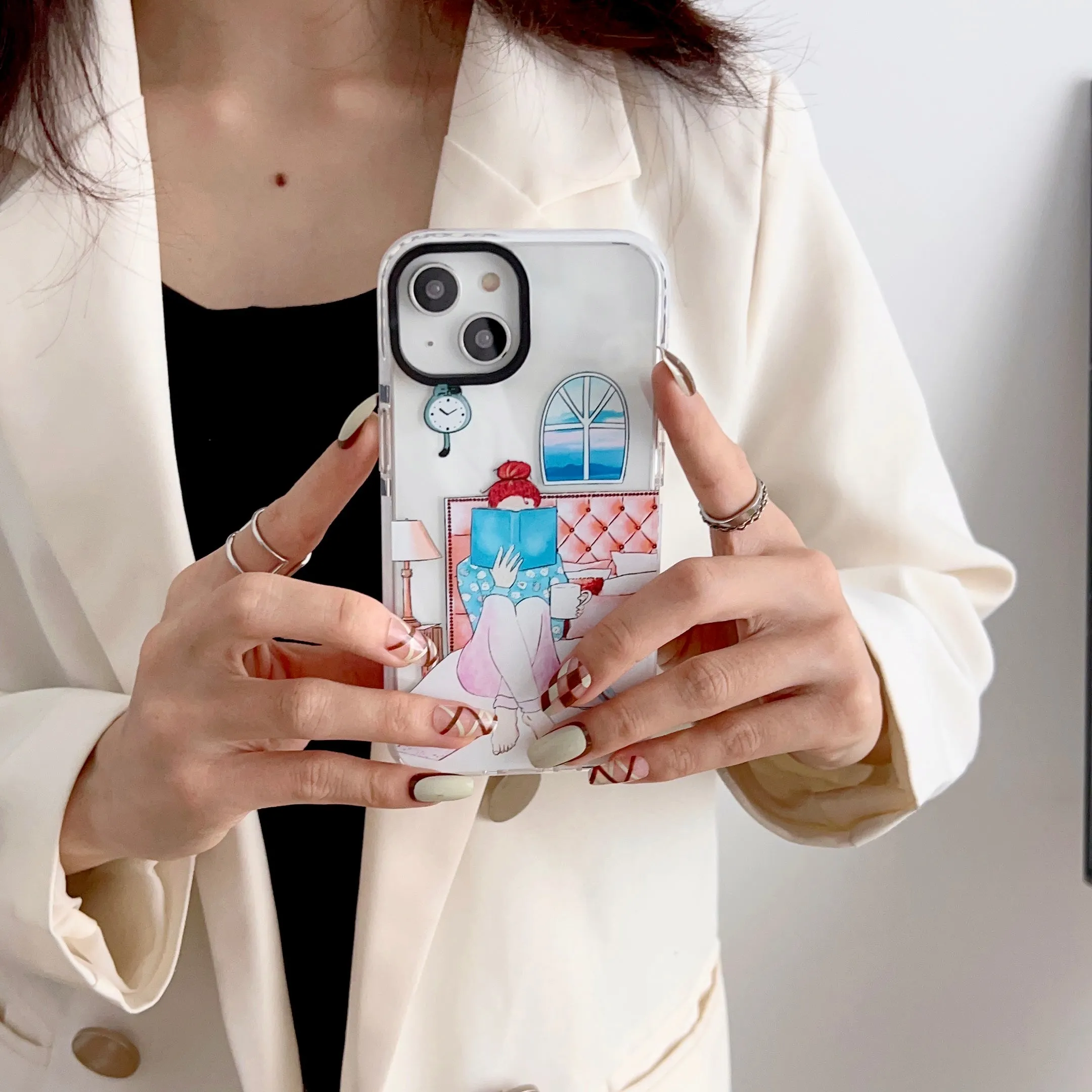 iPhone Impact Proof Silicon Case ( Two Types Of Girls )