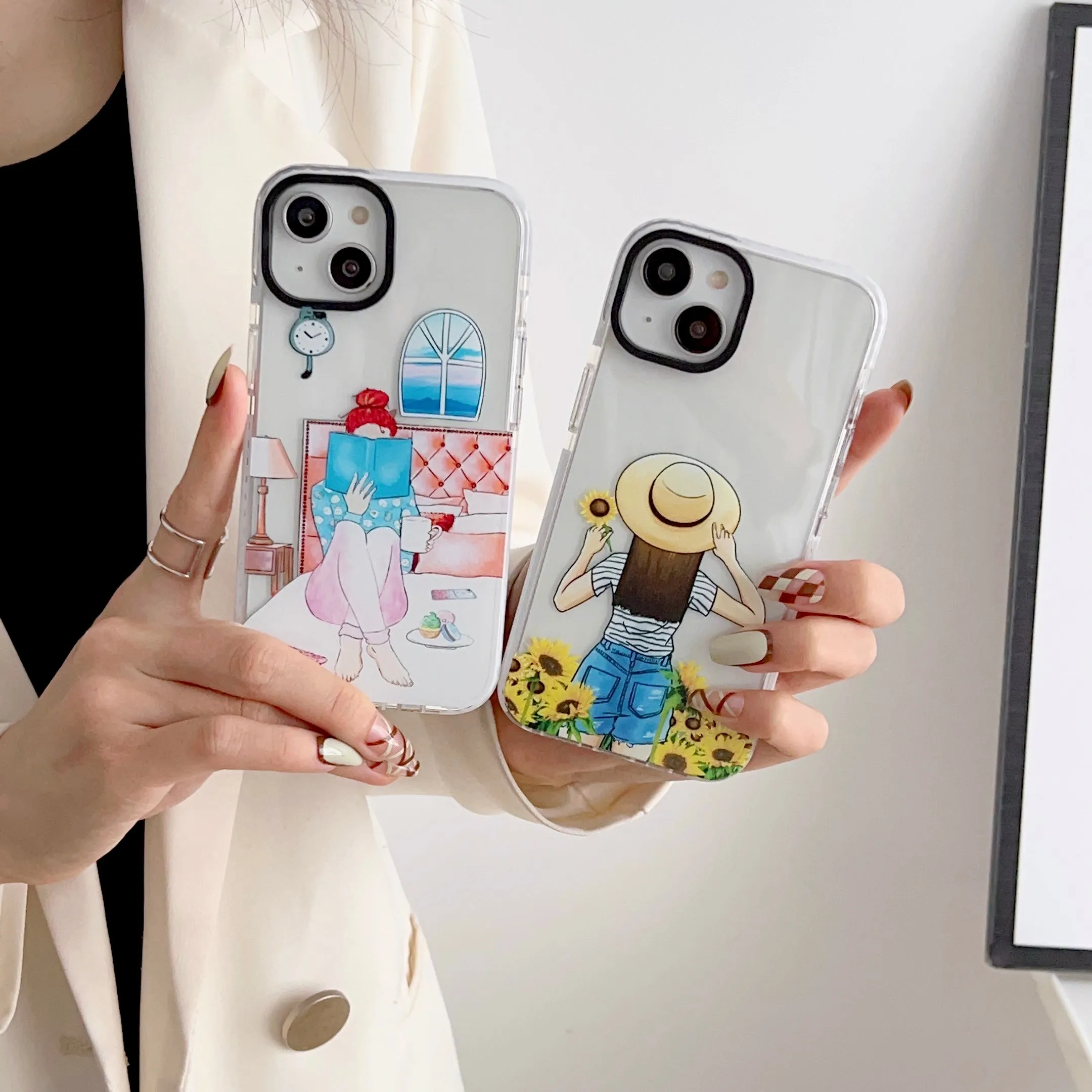 iPhone Impact Proof Silicon Case ( Two Types Of Girls )