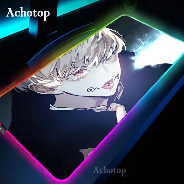 Jujutsu Kaisen RGB Mouse Pad - LED Light Gaming Desk Mat - Anime Mousepads