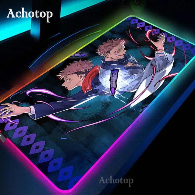 Jujutsu Kaisen RGB Mouse Pad - LED Light Gaming Desk Mat - Anime Mousepads