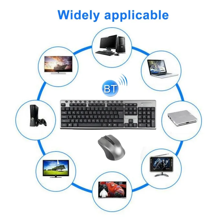 KB-6600 2.4Ghz Office Waterproof Wireless Keyboard Mouse Set