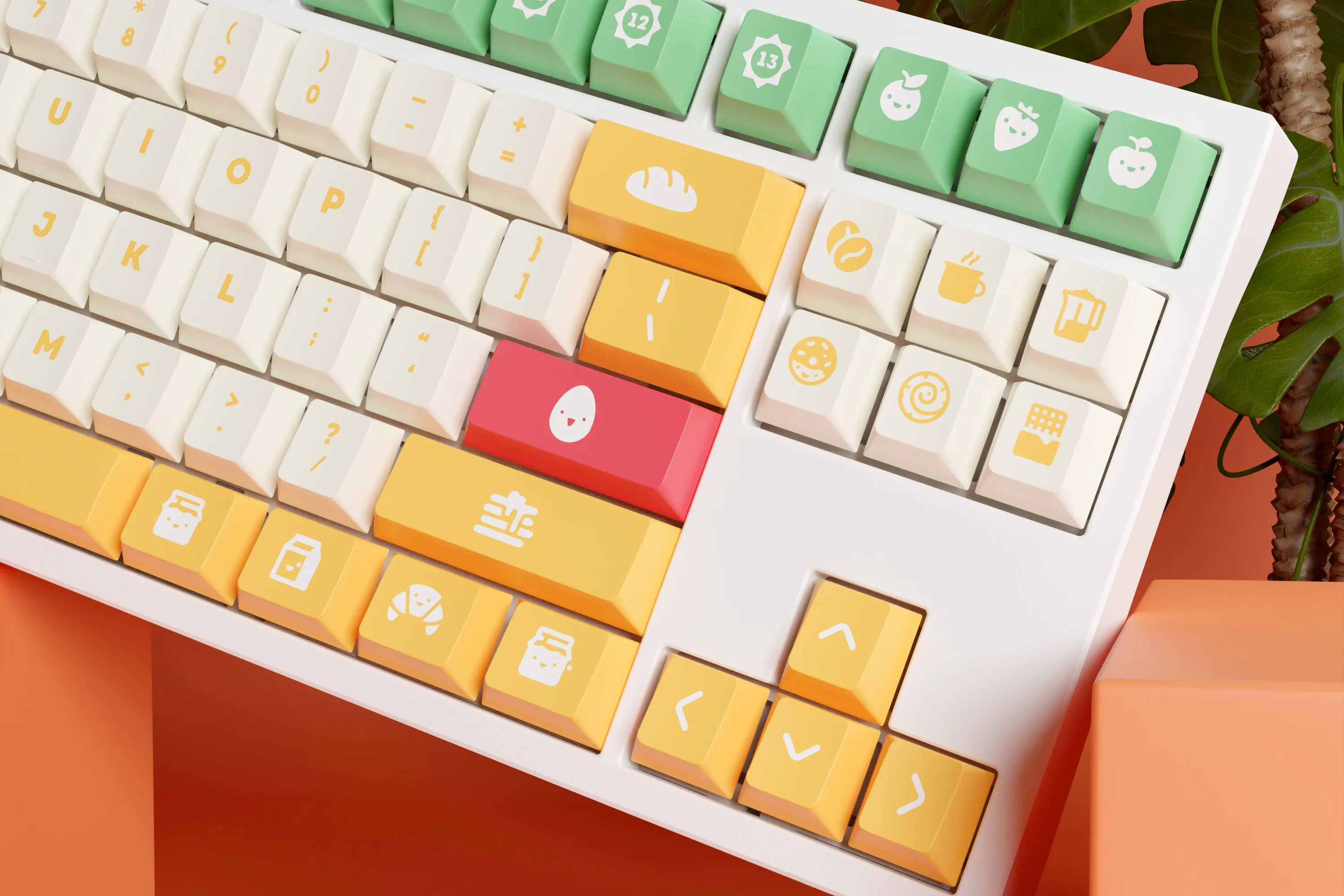 kfaPBT Sunny Side Up Keycaps