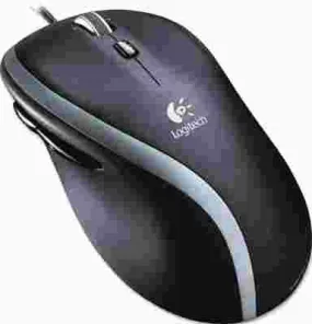 Logitech M500 Corded Mouse Three-Button/Scroll Black/Silver