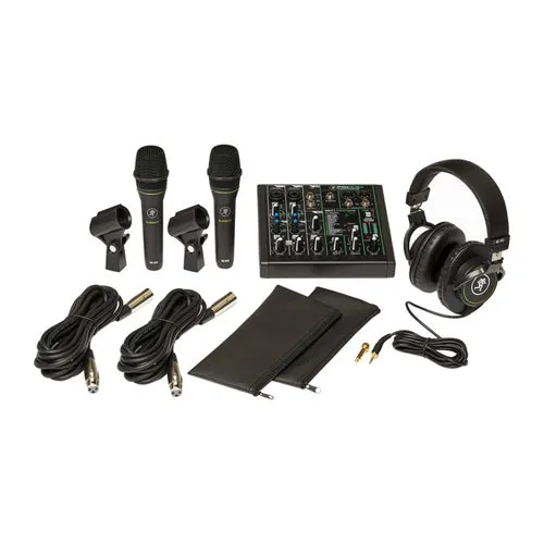 Mackie Performer Bundle 6-Channel Mixer, Two Dynamic Vocal Microphones, and Headphones