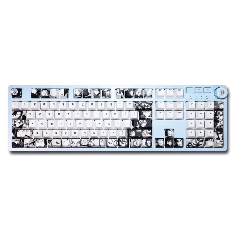 Naruto Keycaps - Mechanical Keyboard PBT Keycaps 104 Keys -  Japanese Cartoon Cherry Profile Height Sublimation.