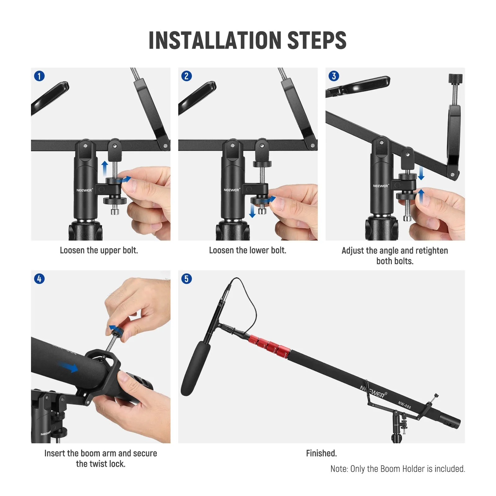 NEEWER CM-NA-2 Mic Boom Pole Support Holder