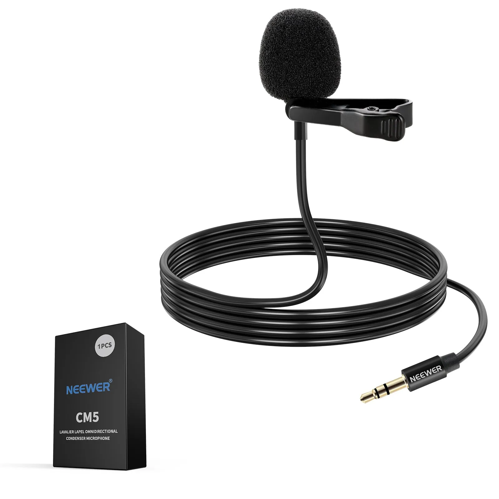 NEEWER CM5 Wired Lavalier Lapel Omnidirectional Condenser Microphone