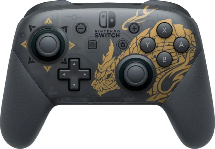 Nintendo Switch Pro Controller Monster Hunter Rise Special Edition - Black - Brand New