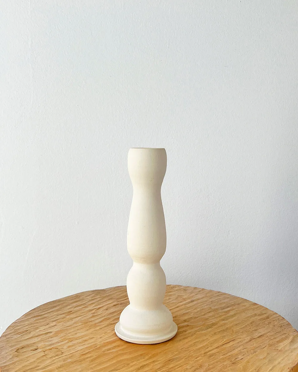 One-of-a-Kind Ceramic Candle Holders - Ivory