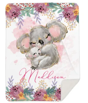 Personalised Koala Fleece Blanket