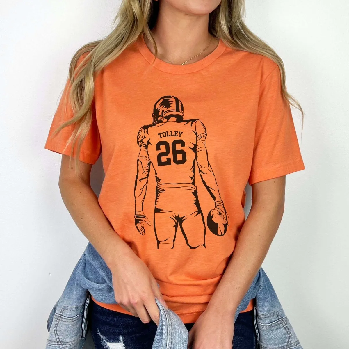 Personalized Football Player Graphic Tee